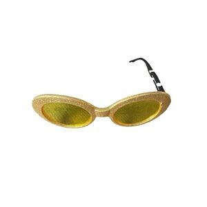 DR. PEEPERS Oversized Gold Glitter‎ Sunglasses.